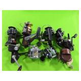 GROUPING OF 9 FISHING REELS