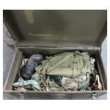 FOOT LOCKER WITH MILITARY CLOTHING