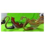 2 VENITIAN GLASS SWANS - VINTAGE