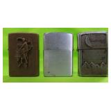 3 ZIPPO LIGHTERS