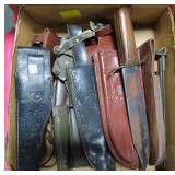 12 KNIFE SHEATHS - ONE WITH KNIFE