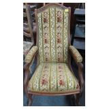 ROCKING CHAIR WITH FLORAL FABRIC