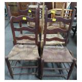 4 LADDER BACK CHAIRS