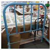 BLUE PAINTED IRON BED FRAME