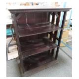 BOOKCASE WITH GLASS SLIDE PANELS