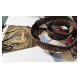 GROUPING: GUN BELTS, MILITARY CAPS, MILITARY MESS