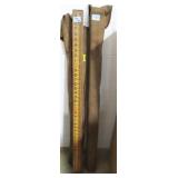 2 VINTAGE SURVEY MEASURING STICKS