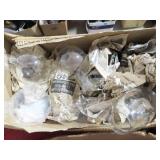 GROUPING: GLASS GLOBES AND CHIMNEYS