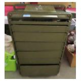 U.S. ARMY 7 DRAWER MEDICAL CABINET WITH GUN PARTS
