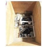 WOODEN AMMO BOX WITH SCOPE MOUNTS AND SLING