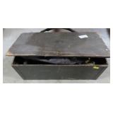 ARMY FOOT LOCKER WITH VINTAGE MILITARY UNIFORM PCS