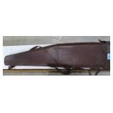 VINTAGE LEATHER GUN SCABBARD - GOOD CONDITION