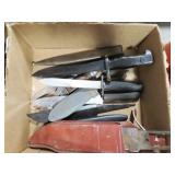 GROUPING: BAYONETS, KNIVES AND EMPTY SHEATHS