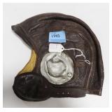 LEATHER FLYER CAP - NAVY BOMBER HELMET MADE FOR