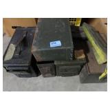 5 METAL ARMY AMMO CANS - EMPTY