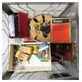 .22 CAL AMMO, VIVITAR LENS, SHOE BRUSH, RAT TRAP,