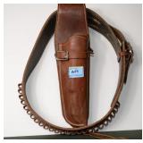 LEATHER GUN BELT AND HOLSTER