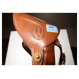 RUGER LEATHER GUN BELT AND HOLSTER