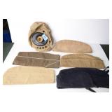 5 VARIOUS SERVICE CAPS AND 1 FLYER