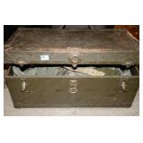 "TEXAS TRUNK" FOOT LOCKER WITH MILITARY CLOTHING