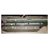 3 HARD SIDED GUN CASES - 2 PLASTIC AND 1 WOODEN