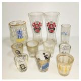 GROUPING: SHOTGLASSES AND DRINKING GLASSES