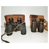 2 PAIR BINOCULARS AND EMPTY BINOCULAR CASES