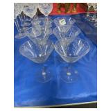 6 PC SET OF ETCHED CRYSTAL STEMS