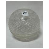 6" CRYSTAL ROSE BOWL