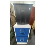 2 DRAWER METAL FILE CABINET AND FELLOWES PS40