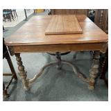 DEPRESSION ERA MAHOGANY DINING TABLE -