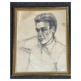 SKETCHED PORTRAIT OF A MAN - FRAMED - 18" X 22"