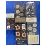 5 SETS OF SHOWER CURTAIN RINGS