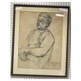 SKETCH OF A LADY BY LINDA COLONNA - DATED 2/63 -