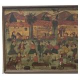 "VILLAGE SCENE" - 18TH CENTURY AYACUCHO (PERU)