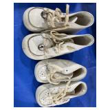 2 PAIR OF VINTAGE BABY SHOES