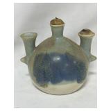 TRIPLE SPOUT CERAMIC OIL LAMP