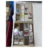2 PARTIAL BOXES OF ASSORTED SPORTS TRADING CARDS