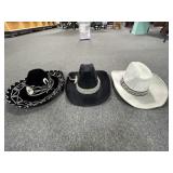 2 COWBOY HATS (SIZE LARGE - MADE IN KOREA) AND