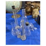 8 PCS OF GLASS LAB BEAKERS AND VILES