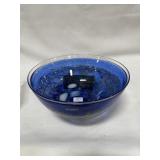 8 1/4" KOSTA BODA CRYSTAL  BOWL - ARTIST SIGNED