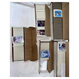 5 PARTIAL BOXES OF ASSORTED SPORTS TRADING CARDS