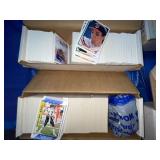 3 BOXES OF FOOTBALL CARDS AND 1 BOX OF BASEBALL