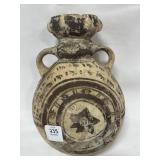 CHANCAY CERAMIC VASE - BLACK PAINTED DESIGN - LIP