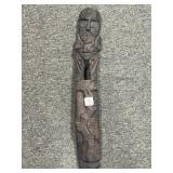 INCAN WOODEN CARVED FIGURE - 20 1/2" HIGH -