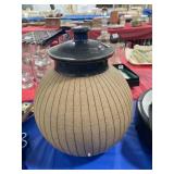10" ARTISAN MADE COVERED POT - ARTIST SIGNED -