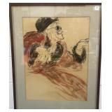 "FIGURE" BY ROY COLONNA - WATERCOLOR AND