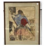 "RACE TRACK" BY ROY COLONNA - WATERCOLOR AND