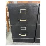 2 DRAWER METAL FILE CABINET - LOCKED