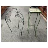 2 METAL PLANT STANDS
